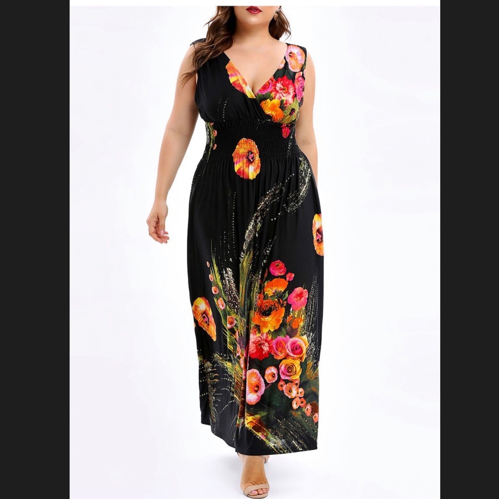 Black Floral Maxi